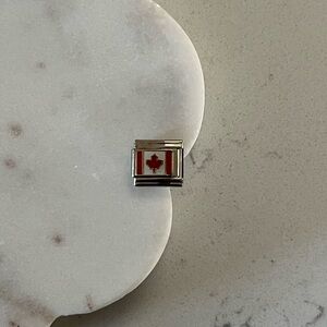 Canadian flag charm nomination style link for bracelet